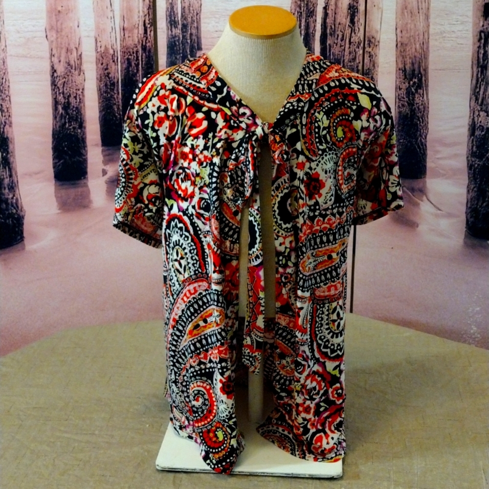Van Heusen multicolored floral top.